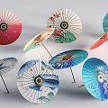 Colorful Traditional Oil Paper Umbrellas With Floral Patterns And Various Designs