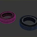 Two Car Tires Automotive Components High Quality Rubber Vehicle Parts