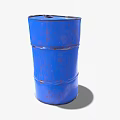 Blue Metal Industrial Barrel Storage Container With Round Lid For Industrial Applications