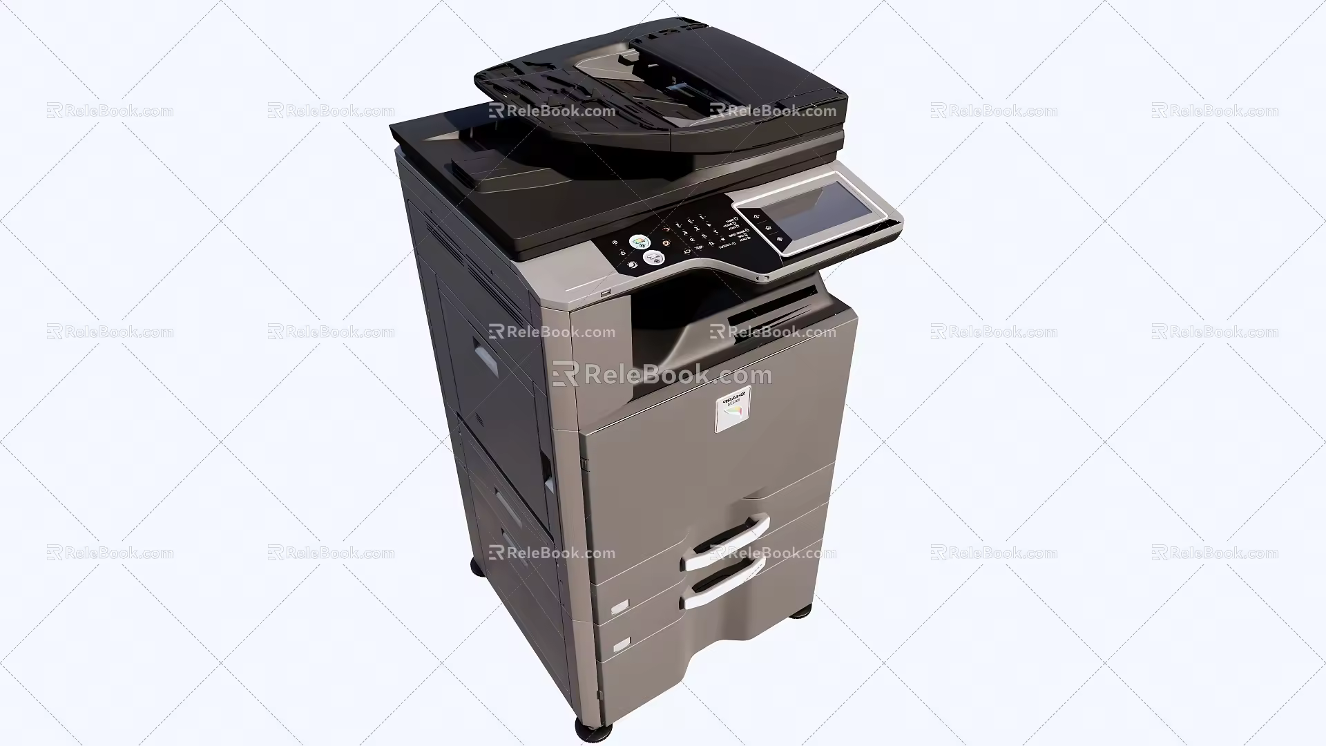 Modern printer multi-function vertical copier 3d model