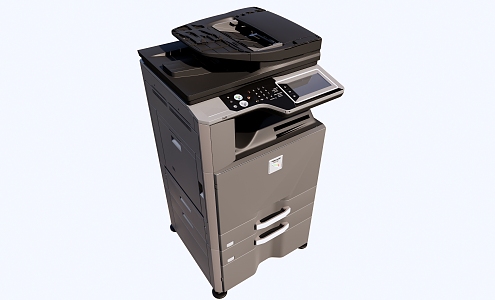 Modern printer multi-function vertical copier 3d model