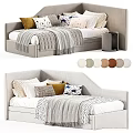 Stylish Kids Bed With Soft Pillows Cozy Blanket And Multiple Color Options