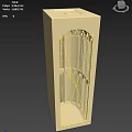 Elegant Gold Wall Lamp With Vertical Stripes And Decorative Patterns For Modern Interior Decoration
