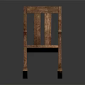 Rustic Wooden Rocking Chair With Comfortable Armrests And Solid Wood Construction 3d model