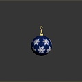 Modern Chandelier Sapphire Ornament with Sheet Ball 3d model