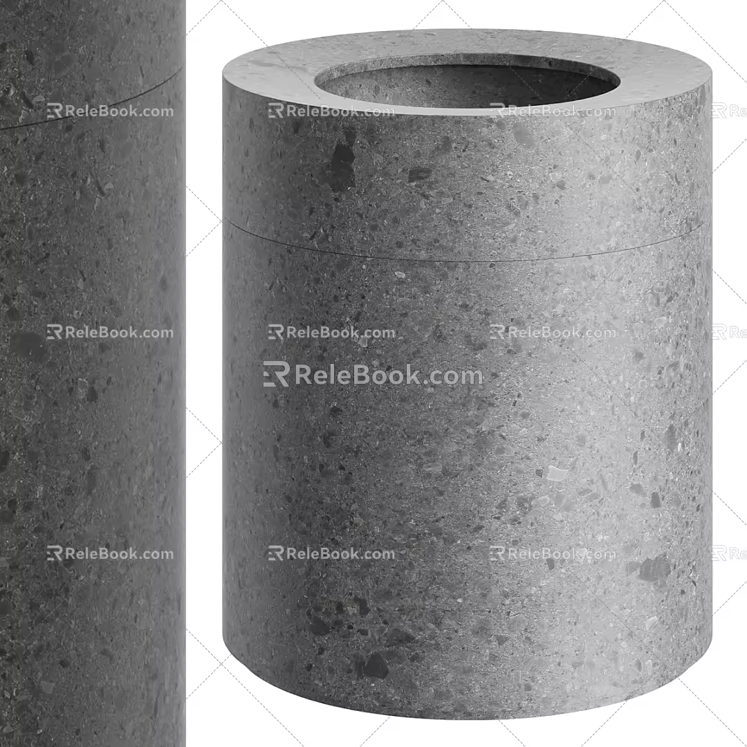 Modern sink basin column basin counter basin marble terrazzo 3d model