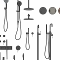 Modern Black Water Faucets Collection With Shower Basin And Bathroom Fixture Designs
