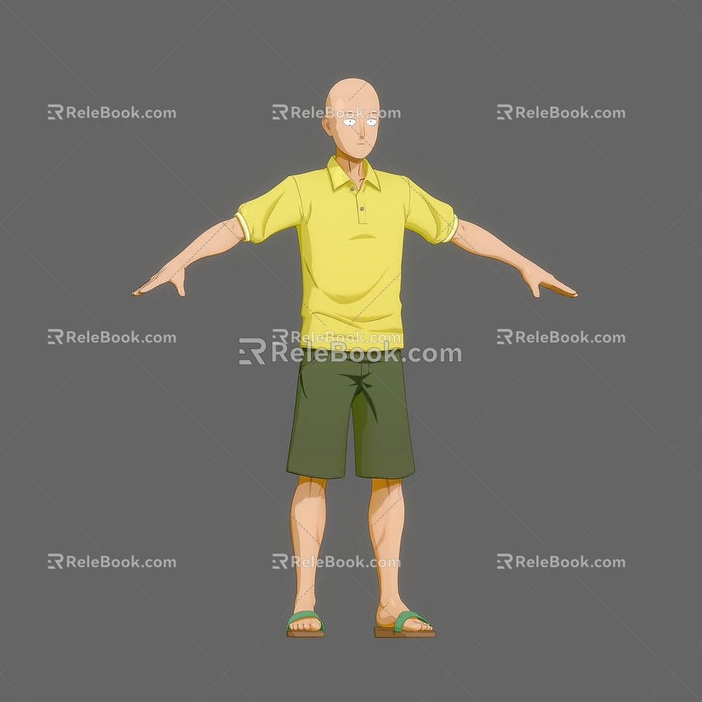 One-punch Superman Saitama Animation Animation Manga Movie Saitama Slight-headed One-punch Superman 3d model