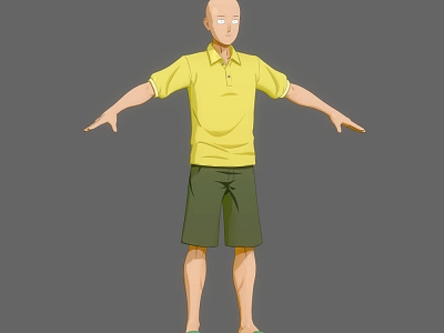 One-punch Superman Saitama Animation Manga Movie Saitama Slight-headed One-punch Superman model