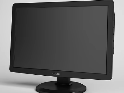 GOVO Black Computer Monitor With Stable Stand And Sleek Screen Design 3d model