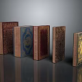 Decorative Books With Various Intricate Patterns And Colorful Covers For Home Decor