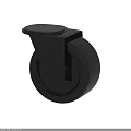 Practical Black Tire Caster Design With Swivel Brake For Furniture Use