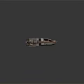 Futuristic Sci Fi Spaceship With Red Silver Exterior Blue Engines And Detailed Wing Structure