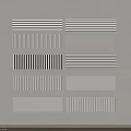 Modern Decorative Wall Panels With Various Stripe Patterns And Textured Designs For Interior 3d model