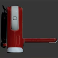 Red Vivitar Digital Camcorder With Open Screen And Silver Trim Design 3d model