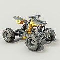 Modern toy car four-wheel toy car ornaments 3d model