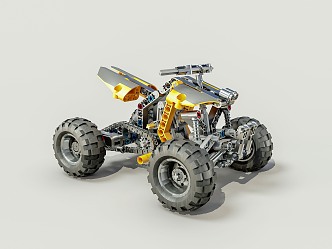 Modern toy car four-wheel toy car ornaments 3d model