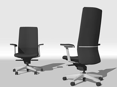 Modern Office Chair Design Two Styles With Adjustable Base Armrests And Wheels 3d model