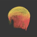 Human Scalp Brown Hair Model With Natural Texture And Realistic Appearance