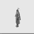 Ancient Warrior In Ornate Armor Standing Pose With Detailed Patterns And Decorative Belt