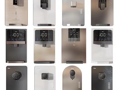 Modern Household Electrical Appliances With Digital Display And Multiple Color Options 3d model