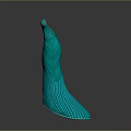 Teal Mermaid Style Dress With Fitted Silhouette And Textured Pattern