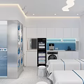 Modern Beauty Salon Interior With Reception Desk Mirrors Salon Chairs And Stylish Lighting Fixtures