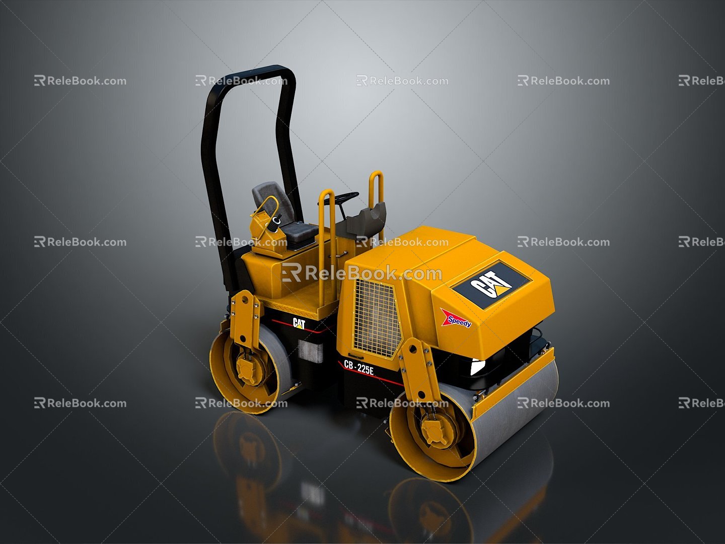 Asphalt paver paver road roller asphalt paver road car asphalt car 3d model