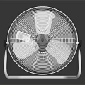 Modern Air Cooler Fan With Metal Mesh Cover And Reflective Stand Design