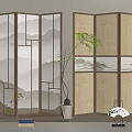 new chinese style screen 3d model