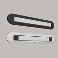 Two Wall Mounted Black And White Modern Bathroom Accessory Strips 3d model