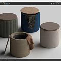 Versatile Fabric Storage Ottomans With Wooden Lids For Home Living Room Decor
