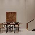 Luxury Living Dining Room Interior With Wooden Wall Fireplace Entryway And Clothing Area Design