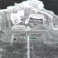 Historic Fortress City Architecture With Green Grass Water Moat And Stone Walls