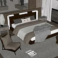 Modern double sofa 3d model