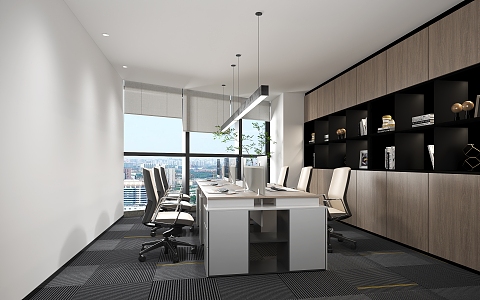 Personnel Office of Modern Finance Office 3d model