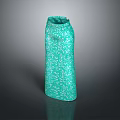 Turquoise Long Dress with White Swirl Patterns for Elegant Fashion Style