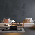Modern sofa coffee table combination 3d model