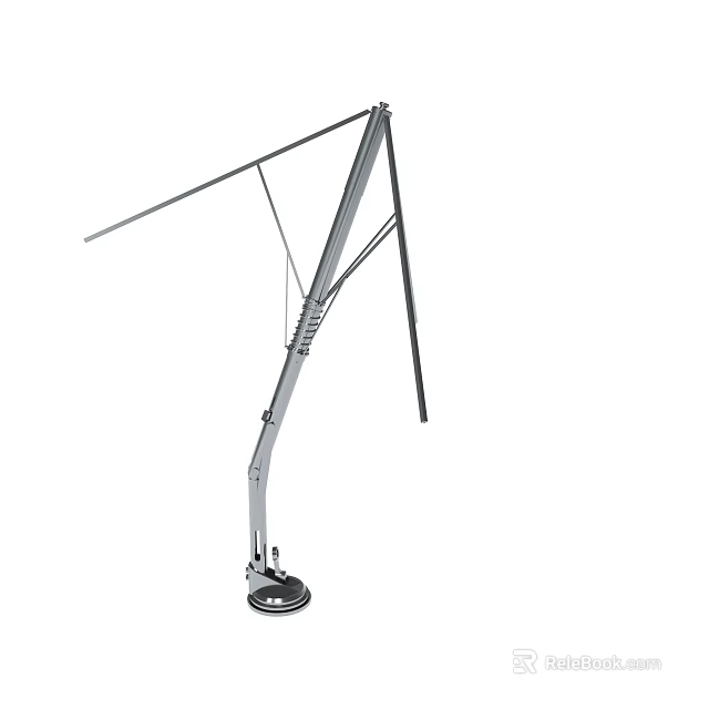 Telescopic Metal Antenna With Adjustable Rods And Stable Base Structure 3d model 