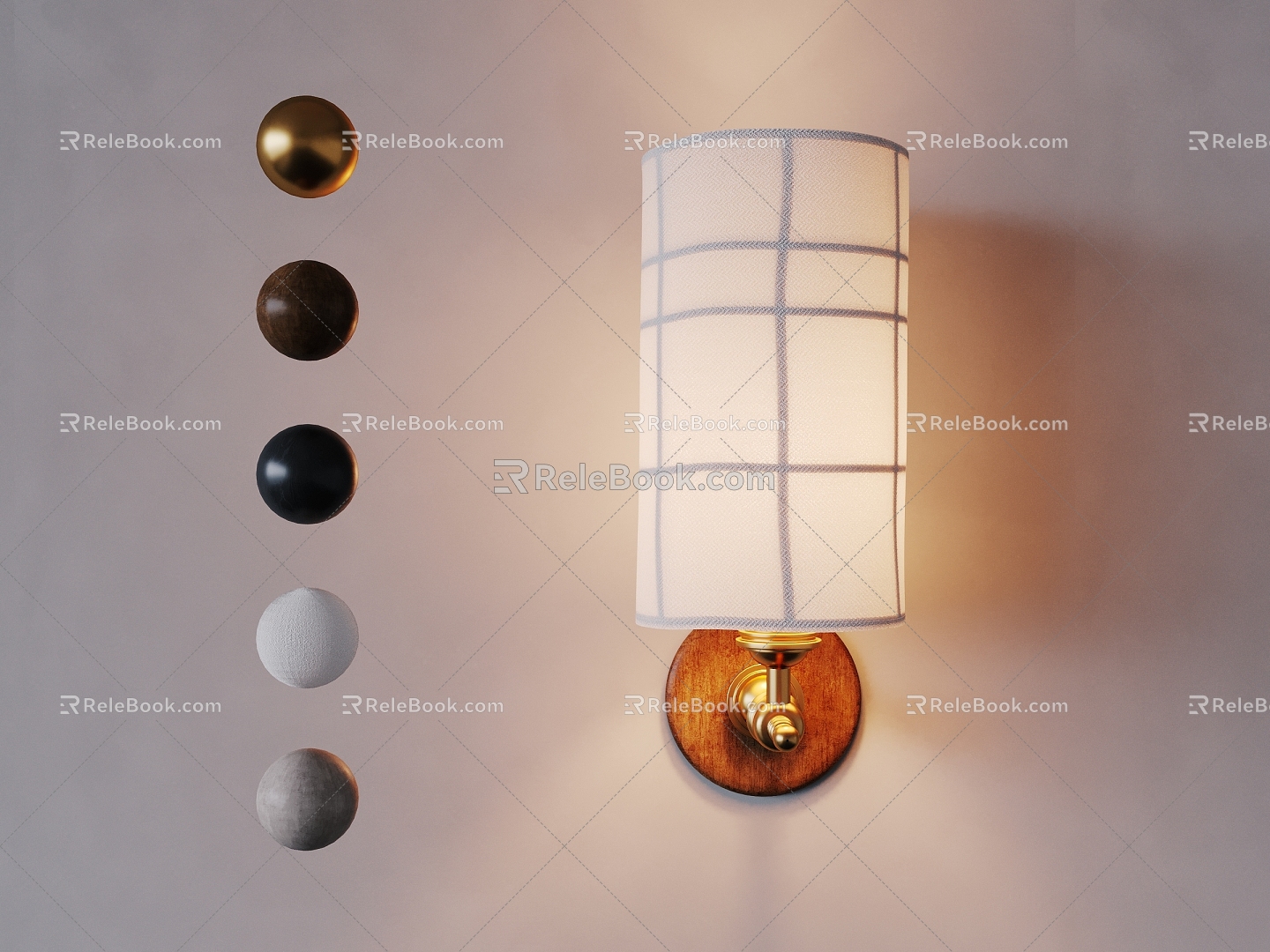 Quiet Ancient Canvas Wall Lamp model