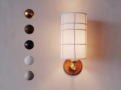 Quiet Ancient Canvas Wall Lamp model