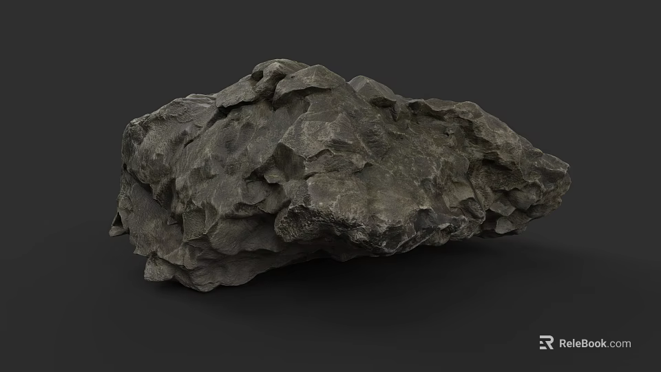 Natural Gray Stone With Rough Surface Ideal For Decorative Construction Projects 3d model