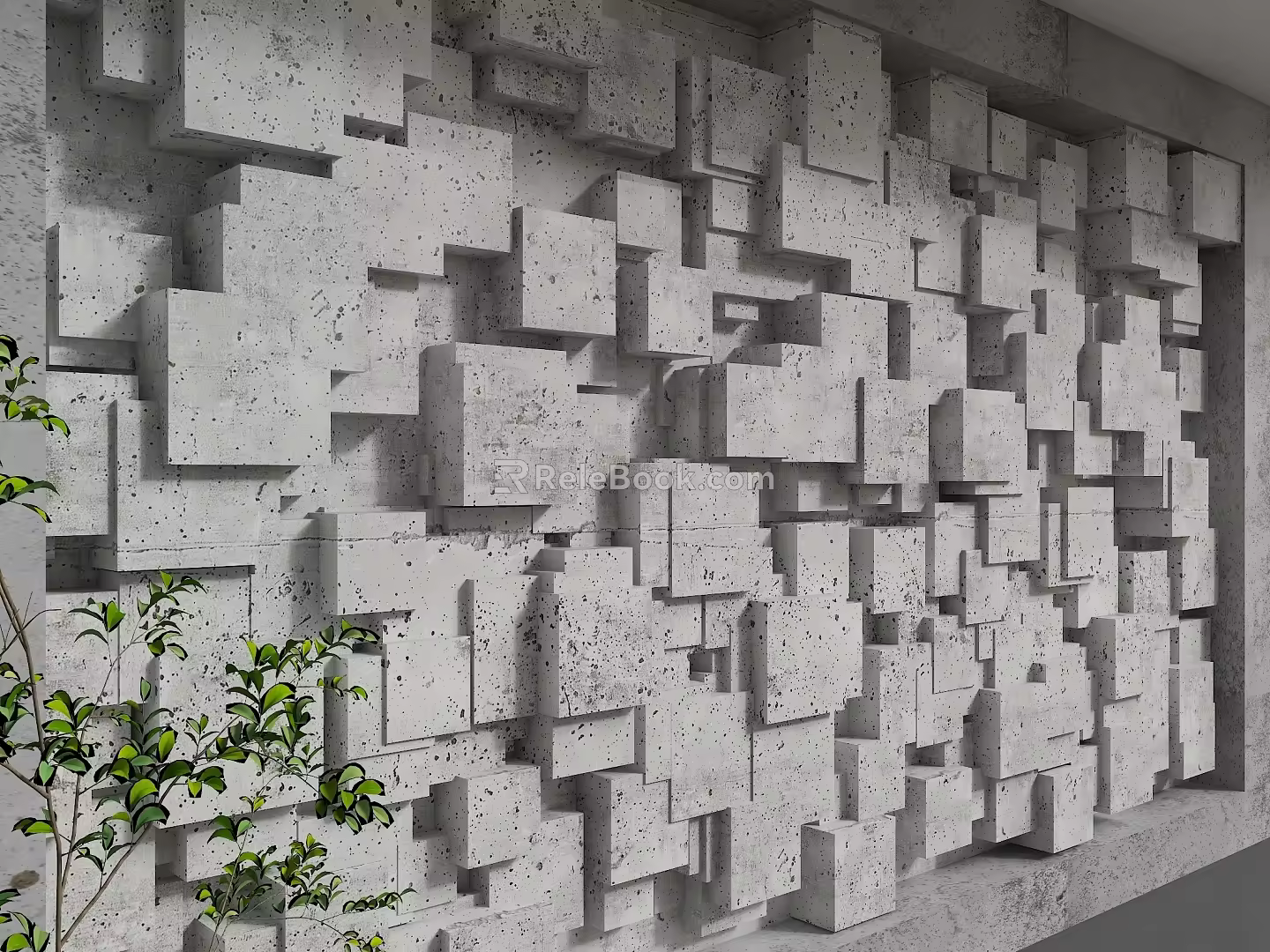 Modern background wall 3d model
