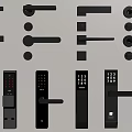 Various Modern Door Handles With Smart Lock Designs And Metal Lever Styles
