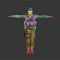 Military Personnel In Camouflage Uniform With Tactical Gear And Arms Outstretched