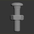 Modern Screw Nut Metal Screw 3d model