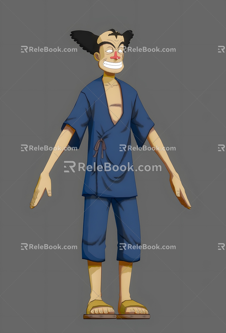 One Piece Cartoon Boss Animation Animation Movie Game Man Boss One Piece Can Do Action 3d model