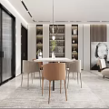 Modern Living Dining Room Interior With TV Wall Sofa Coffee Table And Green Plant
