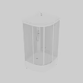 Modern White Shower Sauna Interior Design With Transparent Glass And Shower Head