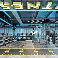 Modern Gym Interior With Various Fitness Equipment